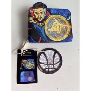 Loungefly Marvel Dr Strange Multiverse Madness Glow in Dark Wallet NEW